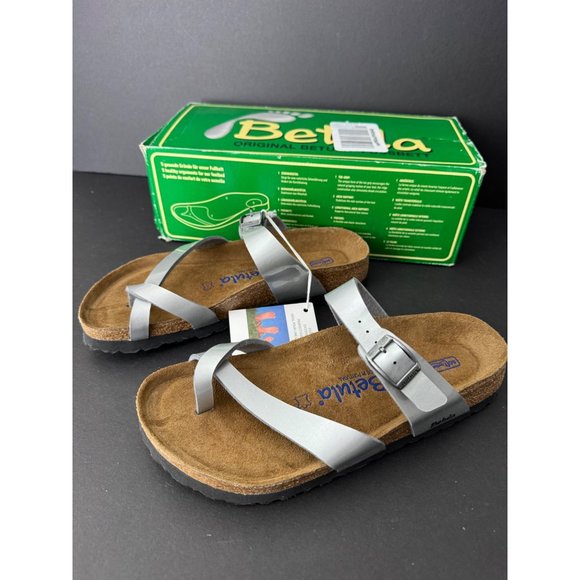 Birkenstock Look-a-likes - Betula Silver Sandals - Picture 2 of 7